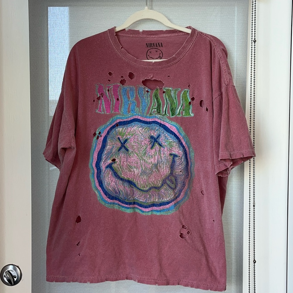 Distressed Urban Outfitters Oversized Nirvana Tee